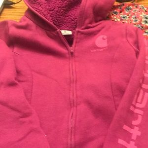 Girls size 10 Carhartt zip up hoodie